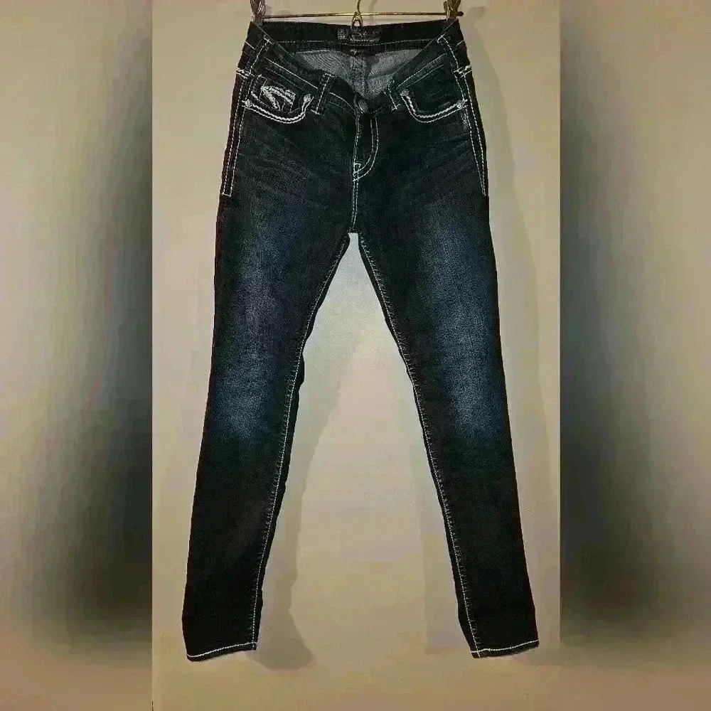 Silver Women's Suki Super Skinny Mid Rise Jeans Dark Wash 29x31